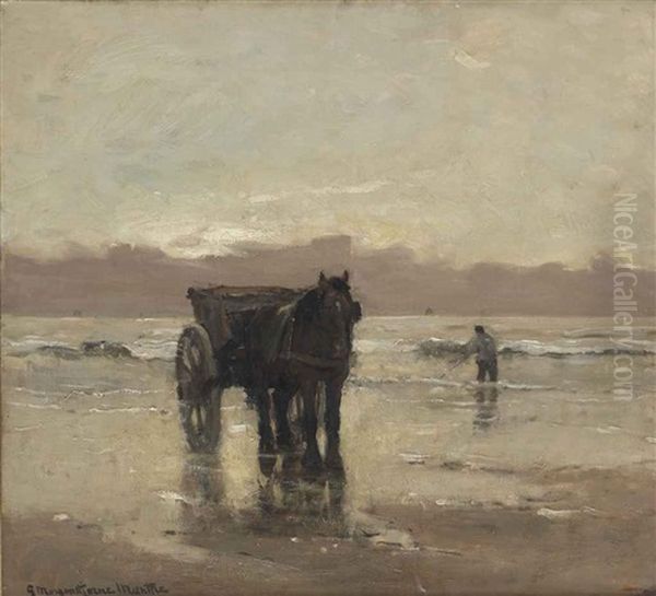 Seaweed Gathering Oil Painting by Gerhard Arij Ludwig Morgenstjerne Munthe