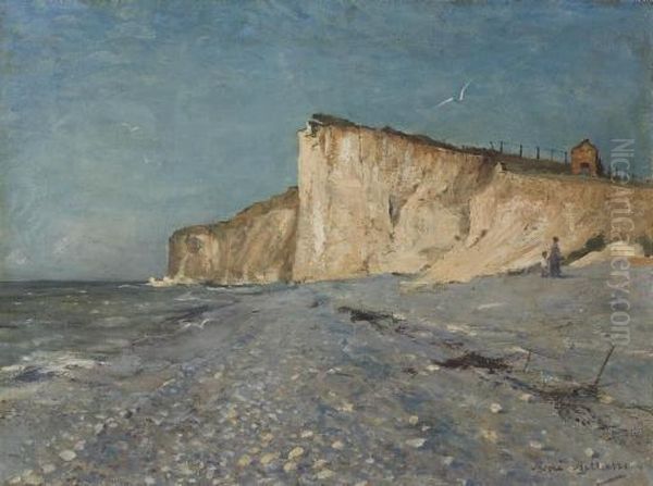 Falaises D'etretat Oil Painting by Rene Billotte