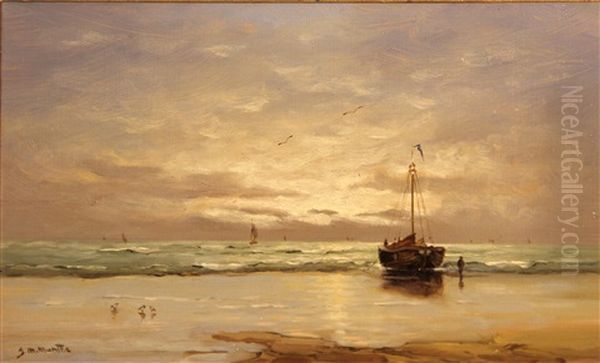 After The Day's Catch Oil Painting by Gerhard Arij Ludwig Morgenstjerne Munthe