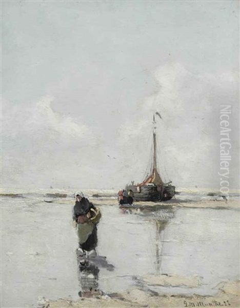 On The Beach Oil Painting by Gerhard Arij Ludwig Morgenstjerne Munthe