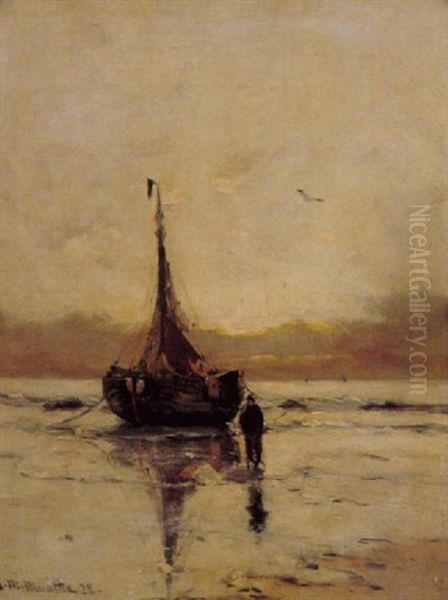 At Low Tide Oil Painting by Gerhard Arij Ludwig Morgenstjerne Munthe