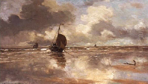 A Beached Bomschuit by Gerhard Arij Ludwig Morgenstjerne Munthe