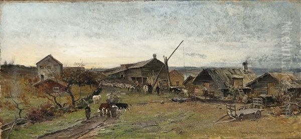 Gardstun Oil Painting by Ludwig Munthe