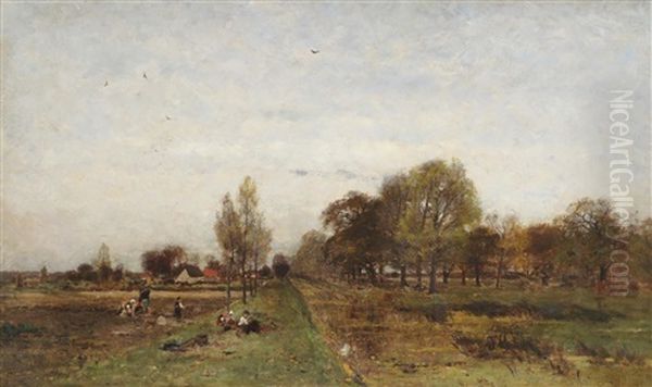 Landskap Oil Painting by Ludwig Munthe