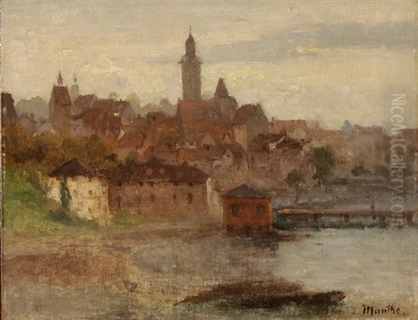 Ansicht Von Uberlingen Am Bodensee Oil Painting by Ludwig Munthe