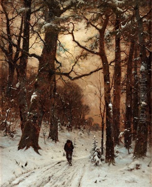 Pa Stigen Oil Painting by Ludwig Munthe