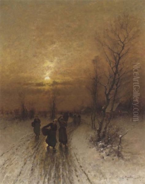 Abendstimmung Oil Painting by Ludwig Munthe