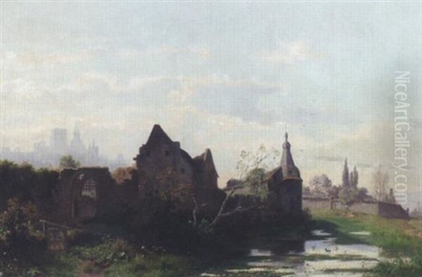 Borgruiner Oil Painting by Ludwig Munthe