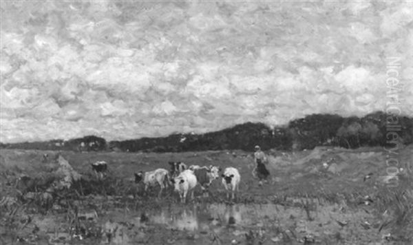 At Pasture Oil Painting by Ludwig Munthe