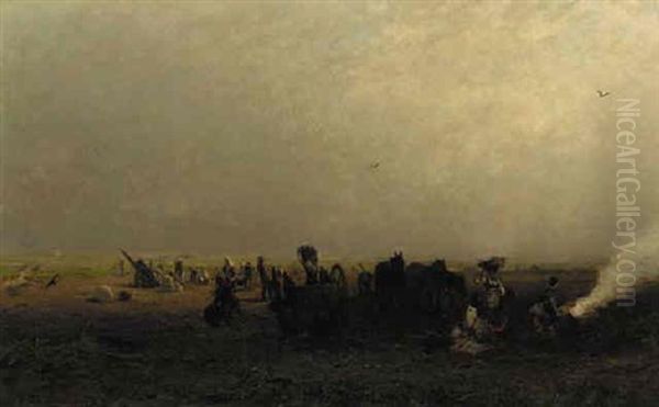 Harvest Oil Painting by Ludwig Munthe