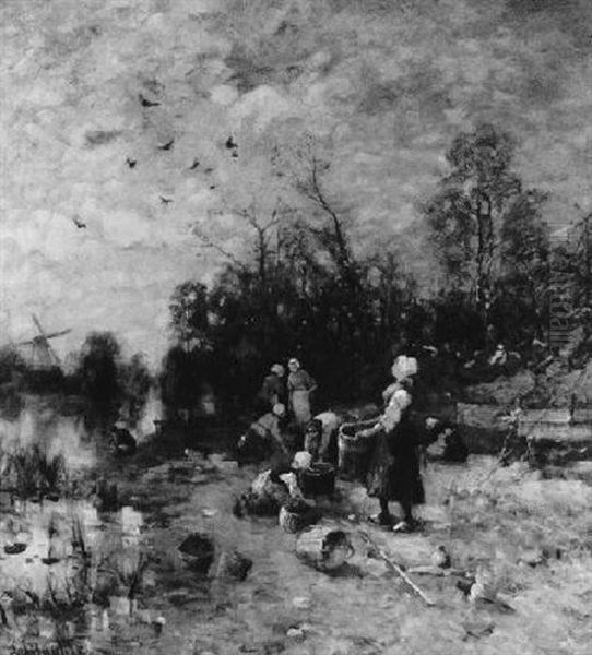 Bei Der Kartoffelernte Oil Painting by Ludwig Munthe