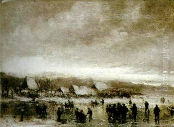 Utflykt Pa Isen Oil Painting by Ludwig Munthe