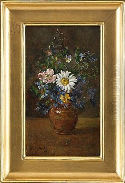 Blomsterstilleben Oil Painting by Anna Katarina Munthe-Norstedt