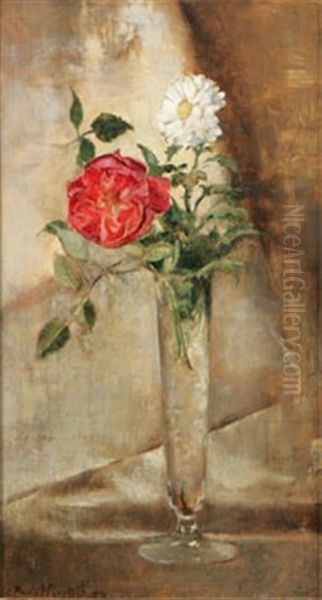 Stilleben Med Blommor I Vas Oil Painting by Anna Katarina Munthe-Norstedt