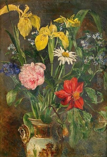 Blomsterstilleben Oil Painting by Anna Katarina Munthe-Norstedt