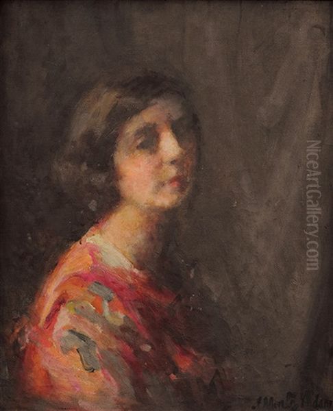 Portrait Of A Lady Oil Painting by Josephine Mary Muntz Adams