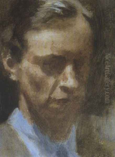 Portrait Of Young Drysdale (russell Drysdale) Oil Painting by Josephine Mary Muntz Adams