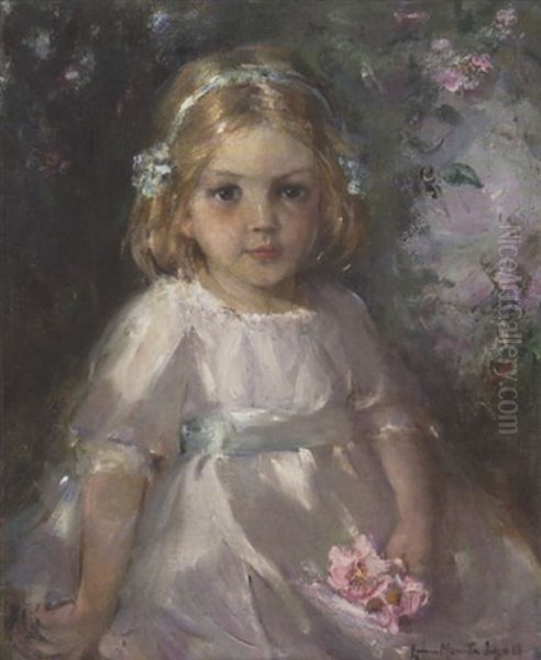 Portrait Of Margo Breckenridge Oil Painting by Laura Adeline Muntz