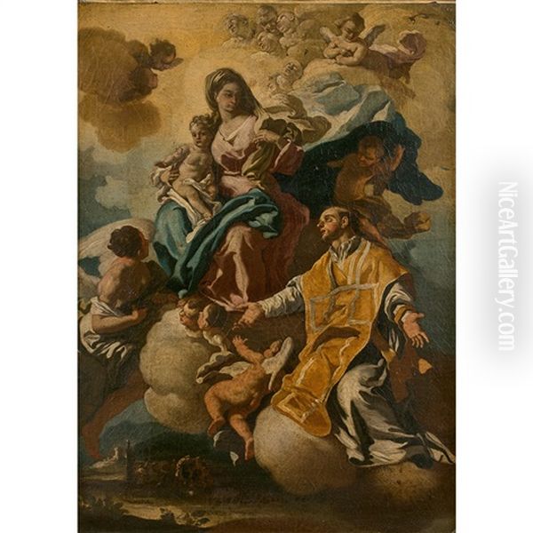 La Vision De Saint Ignace De Loyola Oil Painting by Francesco de Mura