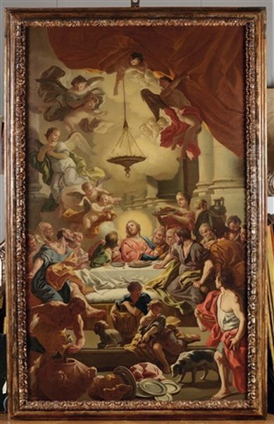 Ultima Cena Oil Painting by Francesco de Mura