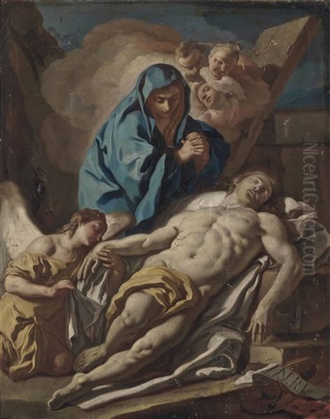 The Pieta Oil Painting by Francesco de Mura