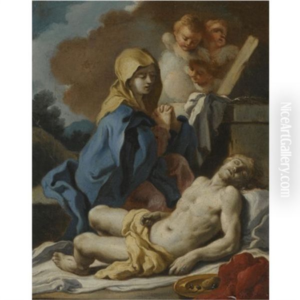 The Pieta Oil Painting by Francesco de Mura