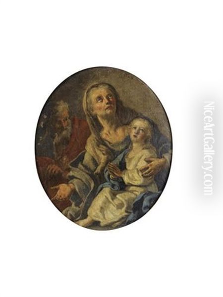 Sainte Anne Et La Vierge Oil Painting by Francesco de Mura