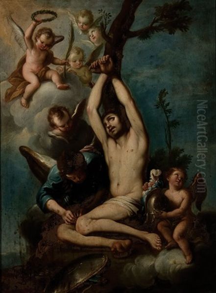 Martyrdom Of A Male Saint Oil Painting by Francesco de Mura