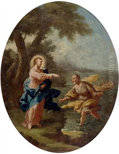 Die Berufung Des Heiligen Petrus Oil Painting by Francesco de Mura