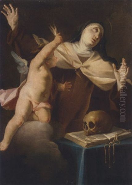 Saint Teresa Of Avila Oil Painting by Francesco de Mura