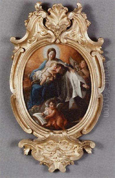 Madonna Del Latte Oil Painting by Francesco de Mura