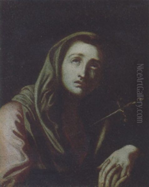 Addolorata Oil Painting by Francesco de Mura