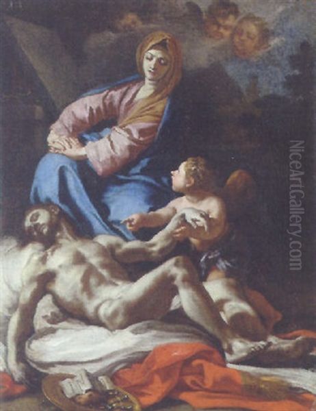 The Pieta Oil Painting by Francesco de Mura