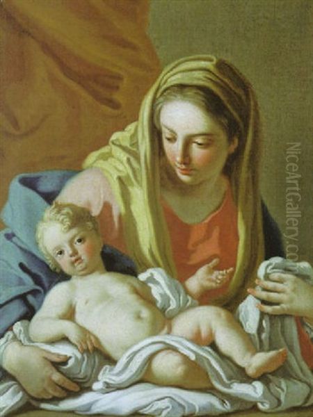 Madonna Mit Kind Oil Painting by Francesco de Mura