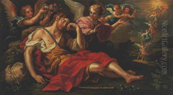 The Dream Of Jacob Oil Painting by Francesco de Mura