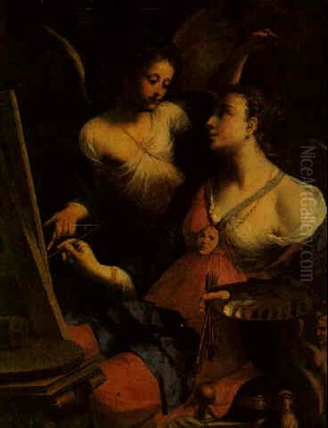 An Allegory Of Painting Oil Painting by Domenico Maria Muratori