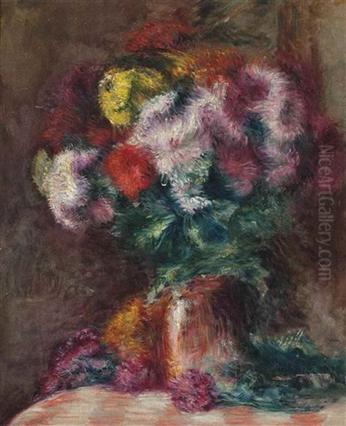 Blooms In A Vase Oil Painting by Eugene Murer