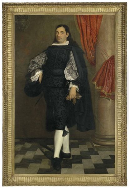 Portrait Of A Gentleman, Full-length, Presumably A Member Of The Ostigliani Family by Bartolome Esteban Murillo