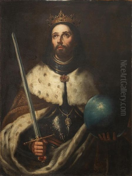 Saint Ferdinand Iii Of Castile Oil Painting by Bartolome Esteban Murillo