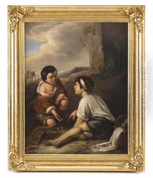 Wurfelspielende Knaben Oil Painting by Bartolome Esteban Murillo