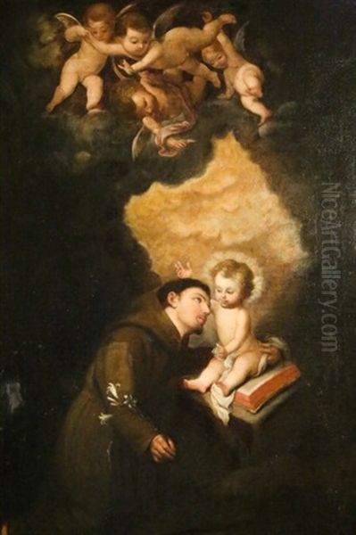 Saint Anthony & Divine Child Oil Painting by Bartolome Esteban Murillo