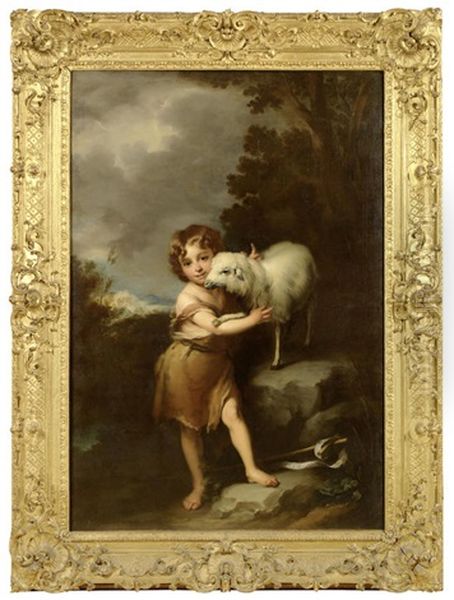 The Infant Saint John The Baptist With A Lamb Oil Painting by Bartolome Esteban Murillo