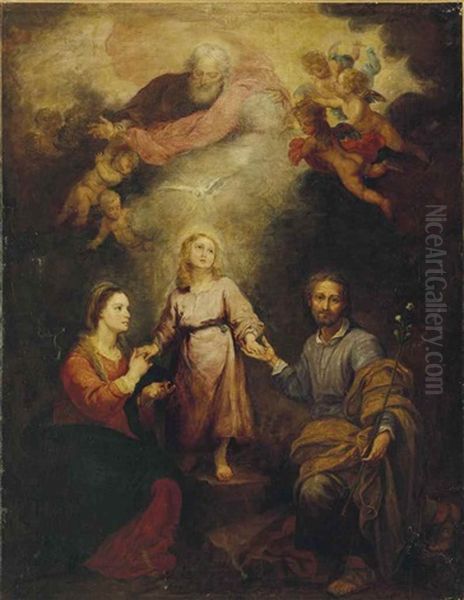 Les Deux Trinites Oil Painting by Bartolome Esteban Murillo