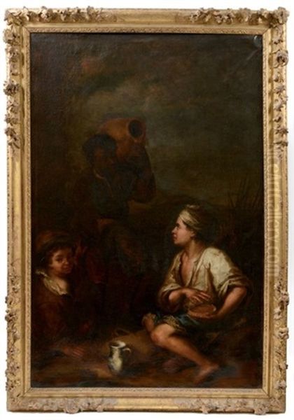 Trois Enfants Oil Painting by Bartolome Esteban Murillo