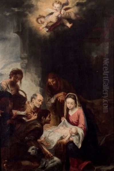 Adoracion De Los Pastores Oil Painting by Bartolome Esteban Murillo