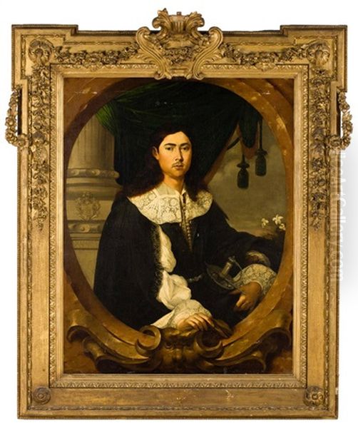 Retrato Del Conde De Avalos, En Un Ovalo Fingido Oil Painting by Bartolome Esteban Murillo