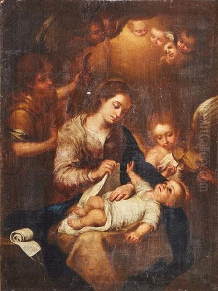 Sagrada Familia Oil Painting by Bartolome Esteban Murillo