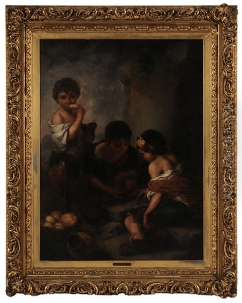 The Game Players Oil Painting by Bartolome Esteban Murillo