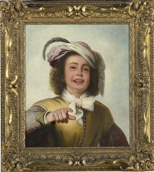 A Young Boy In A Buff Doublet With White Cravat Oil Painting by Bartolome Esteban Murillo