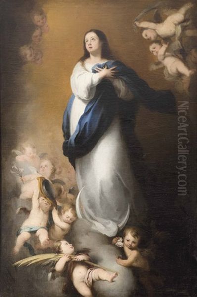 Inmaculada Concepcion Nina Oil Painting by Bartolome Esteban Murillo